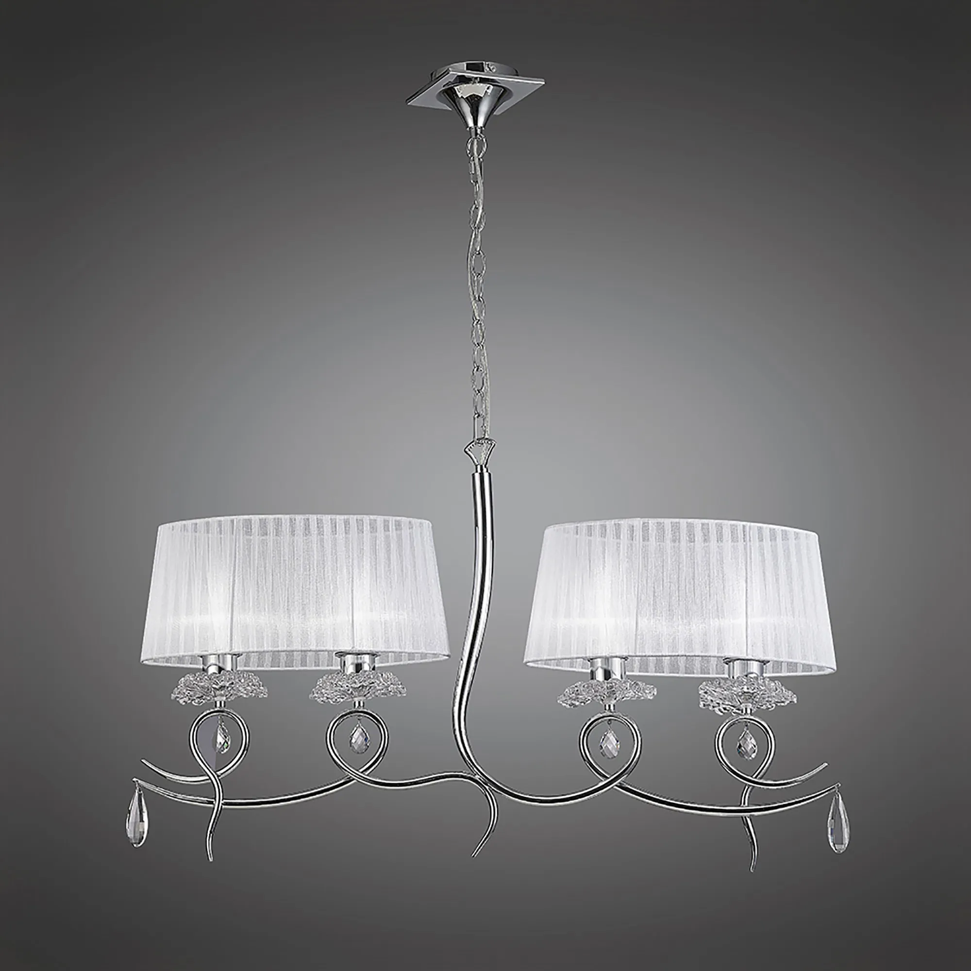 M5272  Louise Crystal Pendant 4 Light